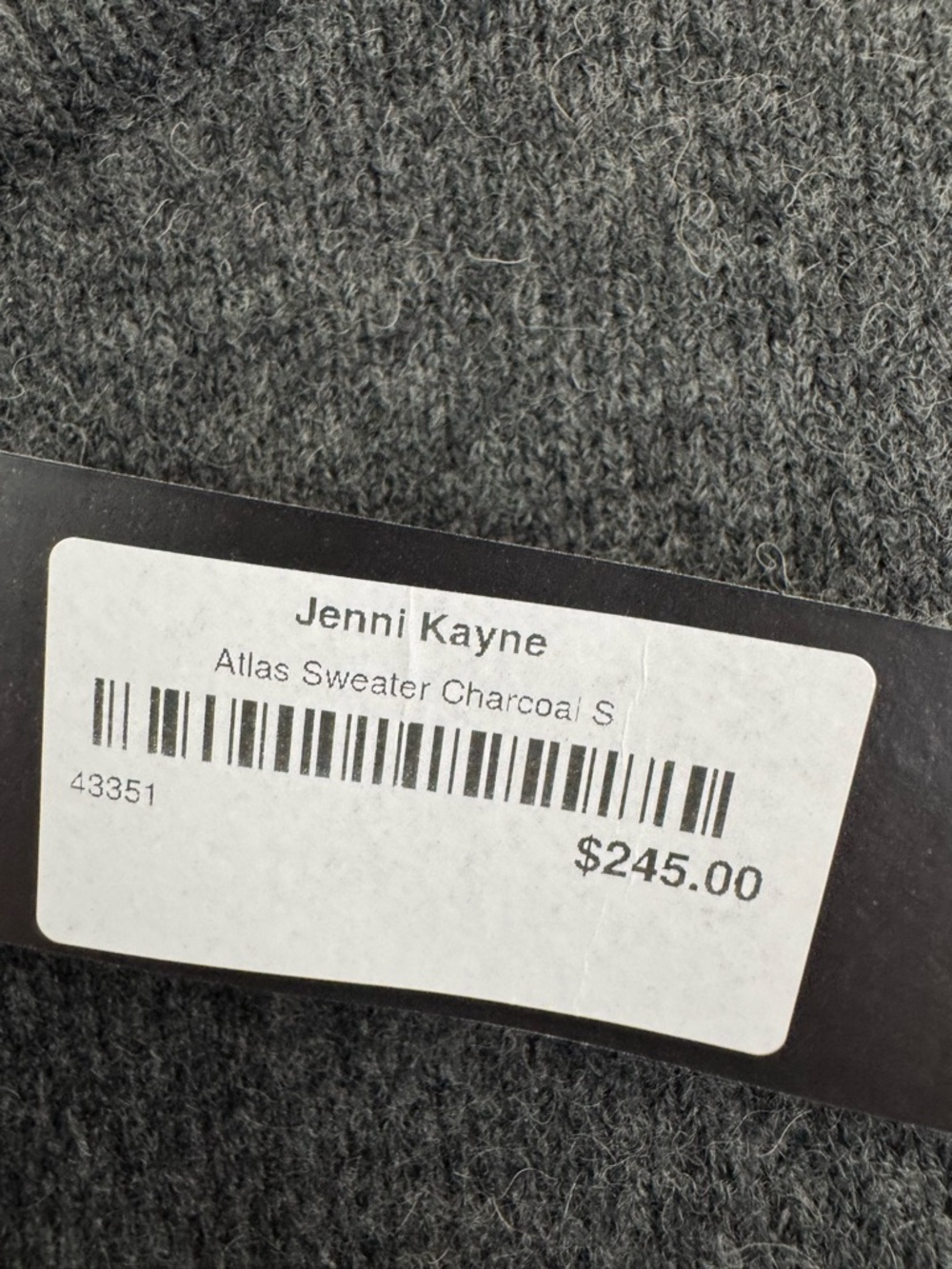 Jenni Kayne Atlas Sweater in Charcoal Grey Size Small. NEW - Picture 10 of 11